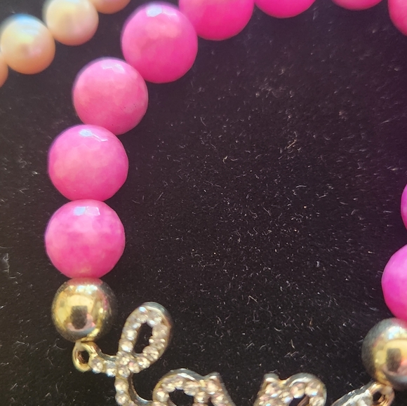 3 Bracelets - Pearls and Crystals - Pinkish - Picture 9 of 16